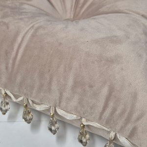 Подушка для декора Lumelle Handmade королевская с бахрамой  40х40см 1шт, бежевая (п_0172_3)