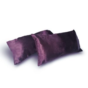 Комплект декоративних подушок Lumelle Simple атлас 55х28см 2шт сливові (п_0860)