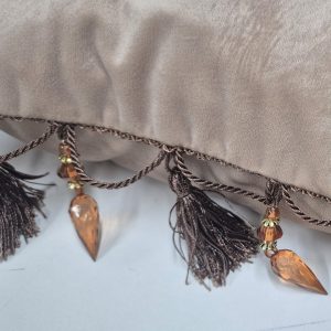 Комплект декоративних подушок Lumelle Simple оксамит 40х30см 2шт, 38х24см 1шт, 40х20см 1шт шоколадний з кавовим (п_0861)