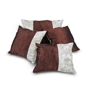 Комплект декоративних подушок Lumelle Damask 4 шт, молочно-коричневий (п_0865)