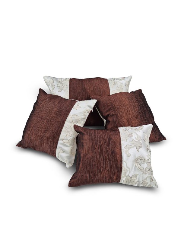 Комплект декоративних подушок Lumelle Damask 4 шт, молочно-коричневий (п_0865)