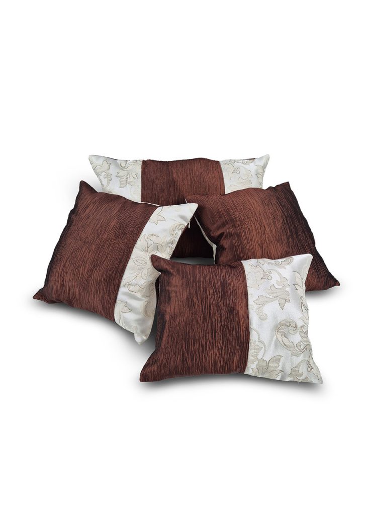 Комплект декоративних подушок Lumelle Damask 4 шт, молочно-коричневий (п_0865)