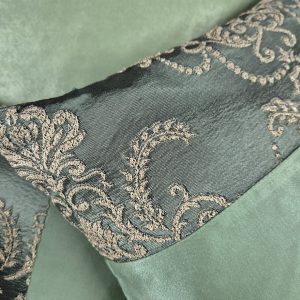 Комплект декоративних подушок Lumelle Damask, 4 шт, зелено-графітовий (п_0866)