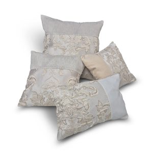 Комплект декоративних подушок Lumelle Damask  37х37см 1шт, 30х30см 1шт, 33х23см 1шт, 27х27см 1шт  бежеві з молочним  (п_0870)