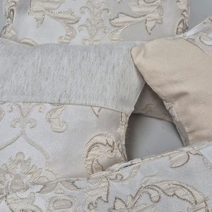 Комплект декоративних подушок Lumelle Damask  37х37см 1шт, 30х30см 1шт, 33х23см 1шт, 27х27см 1шт  бежеві з молочним  (п_0870)