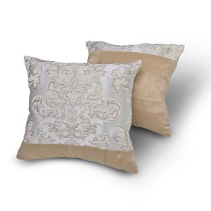 Комплект декоративних подушок Lumelle Damask  40х35см 2шт  бежеві з пісочним (п_0871)