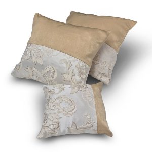 Комплект декоративних подушок Lumelle Damask  38х34см 2шт, 24х20см 1шт  бежеві з пісочним (п_0872)