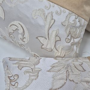 Комплект декоративних подушок Lumelle Damask  38х34см 2шт, 24х20см 1шт  бежеві з пісочним (п_0872)
