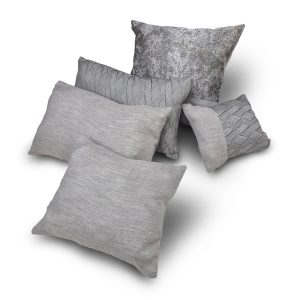 Комплект декоративних подушок Lumelle Geometric 40х40см 1шт, 45х27см 2шт, 30х27см 1шт, 26х22см 1шт сірий з бежевим (п_0875)