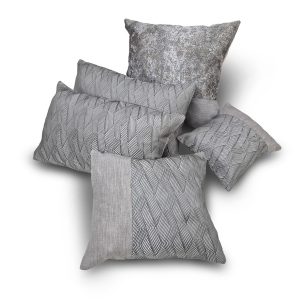 Комплект декоративних подушок Lumelle Geometric 40х40см 1шт, 45х27см 2шт, 30х27см 1шт, 26х22см 1шт сірий з бежевим (п_0875)