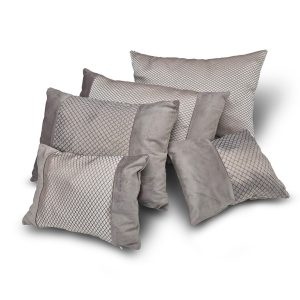 Комплект декоративних подушок Lumelle Geometric 50х33см 1шт, 53х33см 1шт, 44х30см 1шт, 33х23см 1шт, 30х23см 1шт сірий  (п_0877)