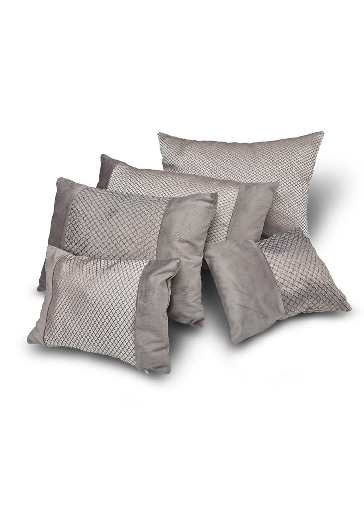 Комплект декоративних подушок Lumelle Geometric 50х33см 1шт, 53х33см 1шт, 44х30см 1шт, 33х23см 1шт, 30х23см 1шт сірий  (п_0877)