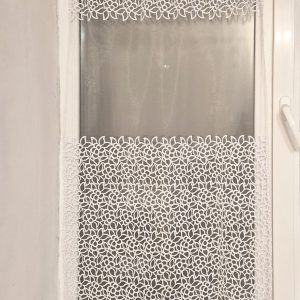 Фіранка на стулку вікна Lumelle Mini flowers 60х110см біла (10_2ф)