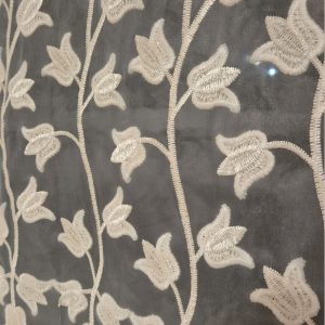 Фіранка на стулку вікна Lumelle Mini flowers 40х114см кремова (10_3ф)