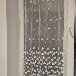 Фіранка на стулку вікна Lumelle Mini flowers 80х114см біла (10_4ф)