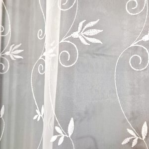 Фіранка на стулку вікна Lumelle Mini flowers 80х114см біла (10_4ф)