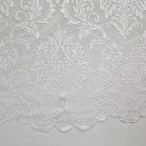Фіранка на стулку вікна Lumelle Ajure Damask 72х110см молочна  (10_8ф)