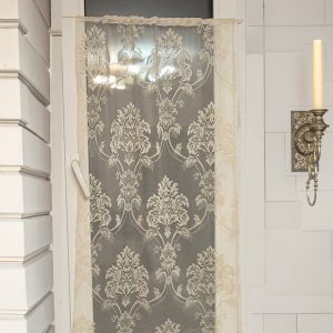 Фіранка на стулку вікна Lumelle Ajure Damask 60х116см бежева  (10_9ф)