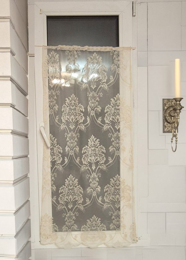 Фіранка на стулку вікна Lumelle Ajure Damask 60х116см бежева  (10_9ф)