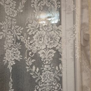 Комплект фіранок 230х113см на стулку вікна  Lumelle Damask 3шт  кремовий з бежевим і пісочним (11_1ф)
