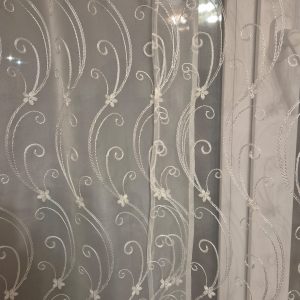 Комплект фіранок 220х110см на стулку вікна  Lumelle Damask 4шт  кремовий і молочний (11_2ф)