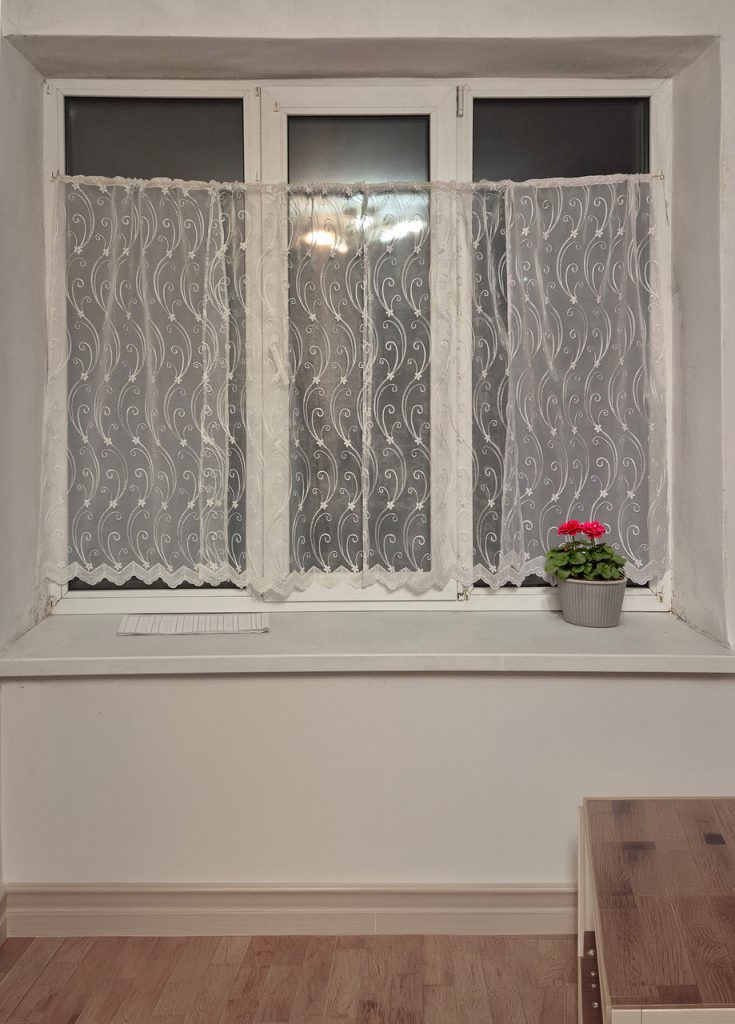 Комплект фіранок 220х110см на стулку вікна  Lumelle Damask 4шт  кремовий і молочний (11_2ф)