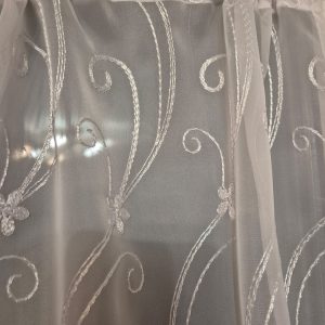 Комплект фіранок 220х110см на стулку вікна  Lumelle Damask 4шт  кремовий і молочний (11_2ф)