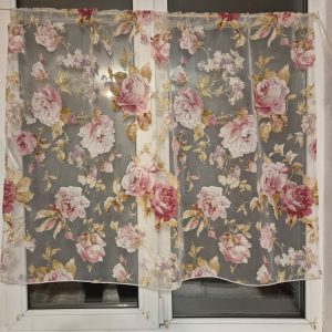 Фіранка  130х96см  Lumelle Rose 1шт  біла з трояндами (11_5ф)