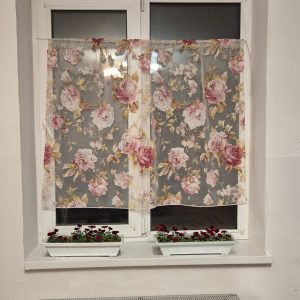 Фіранка  130х96см  Lumelle Rose 1шт  біла з трояндами (11_5ф)
