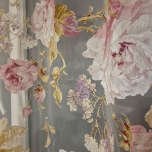 Фіранка  130х96см  Lumelle Rose 1шт  біла з трояндами (11_5ф)