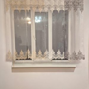 Комплект фіранок 200х150см   Lumelle Damask 4шт  кремовий з бежевим і коричневим (11_6ф)