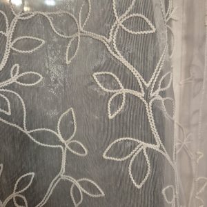Комплект фіранок 140х112см на стулку вікна  Lumelle Plants 2шт  кремовий і молочний (11_7ф)