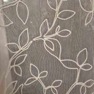 Комплект фіранок 140х112см на стулку вікна  Lumelle Plants 2шт  кремовий і молочний (11_7ф)
