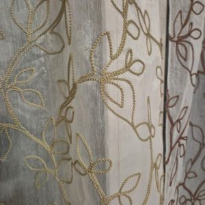 Комплект фіранок 140х112см на стулку вікна  Lumelle Plants 2шт коричневий та зелений (11_8ф)