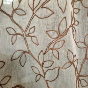 Комплект фіранок 140х112см на стулку вікна  Lumelle Plants 2шт коричневий та зелений (11_8ф)
