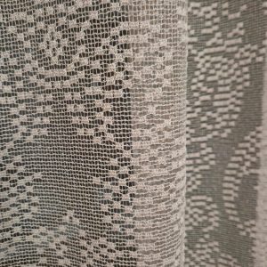 Комплект фіранок 155х110см на стулку вікон  Lumelle Damask 2шт  бежевий і молочний (12_1ф)