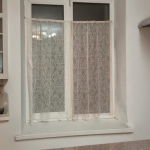 Комплект фіранок 155х110см на стулку вікон  Lumelle Damask 2шт  бежевий і молочний (12_1ф)