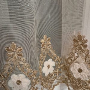 Комплект фіранок 180х110см на стулку вікон  Lumelle Damask 2шт  рожевий та коричневий (12_4ф)