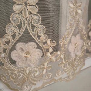 Комплект фіранок 180х110см на стулку вікон  Lumelle Damask 2шт  рожевий та коричневий (12_4ф)