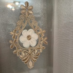 Комплект фіранок 180х110см на стулку вікон  Lumelle Damask 2шт  рожевий та коричневий (12_4ф)