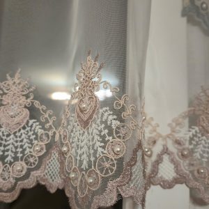 Комплект штор у вигляді сходинок 250х120см з перлинами   Lumelle Exclusive 6 шт різних кольорів (12_5ф)