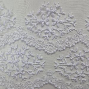 Комплект фіранок 110х108 см на віконну стулку Lumelle Damask 2 шт білий та молочний (12_6ф)