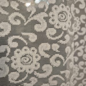 Фіранка 73х109 см з гіпюру на віконну стулку Lumelle Flowers, 1 шт., молочного кольору (12_8ф)