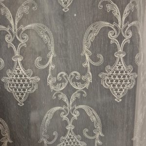 Фіранка з бахромою 65х118 см на віконну стулку Lumelle Provance, 1 шт., молочна органза (12_9ф)