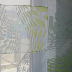 Комплект панельних тюль до підлоги Lumelle Abstract карниз 180см Салатовий (21_7т)