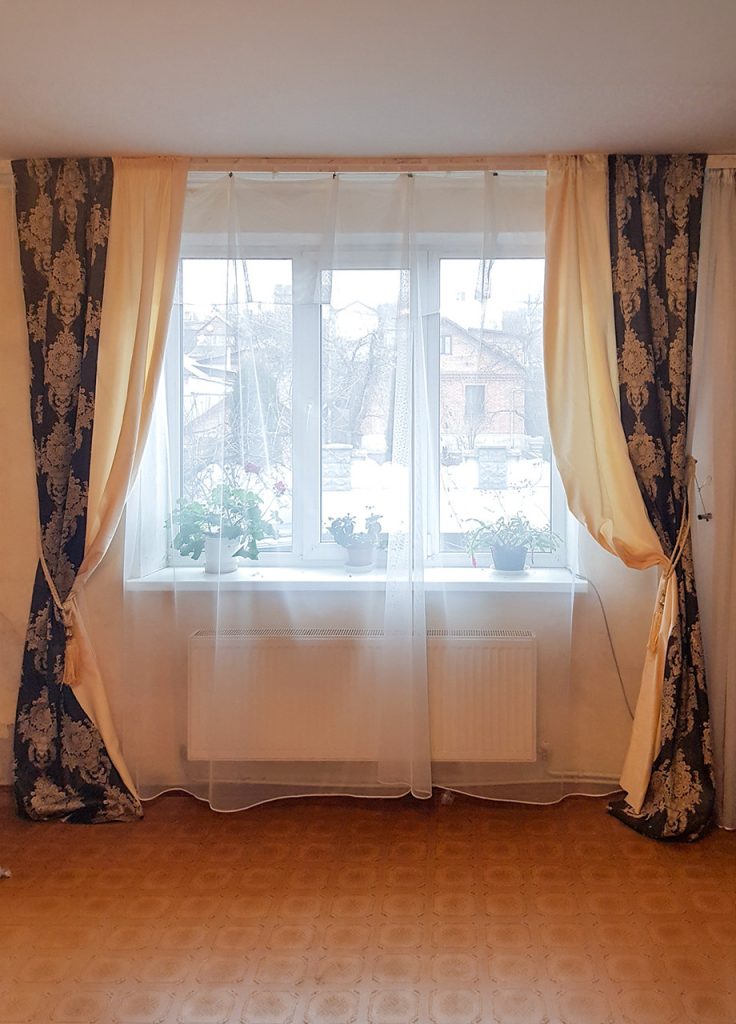 Комплект штор і тюль Lumelle Damask карниз 250см шоколадний з бежевим (11_3ш)