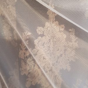Комплект штор і тюль Lumelle Damask карниз 250см шоколадний з бежевим (11_3ш)