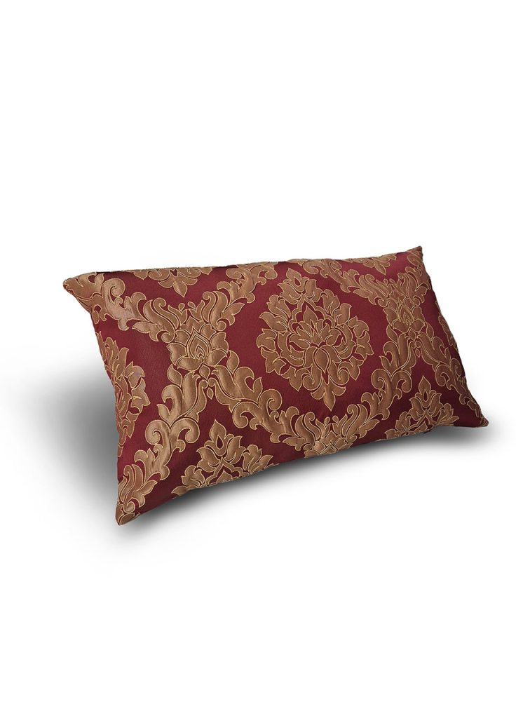 Декоративна подушка теракотова з золотистим акцентом Lumelle Damask 70×40см  (п_0888)