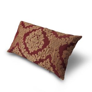 Декоративна подушка теракотова з золотистим акцентом Lumelle Damask 70×40см  (п_0888)