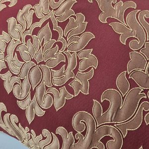 Декоративна подушка теракотова з золотистим акцентом Lumelle Damask 70×40см  (п_0888)